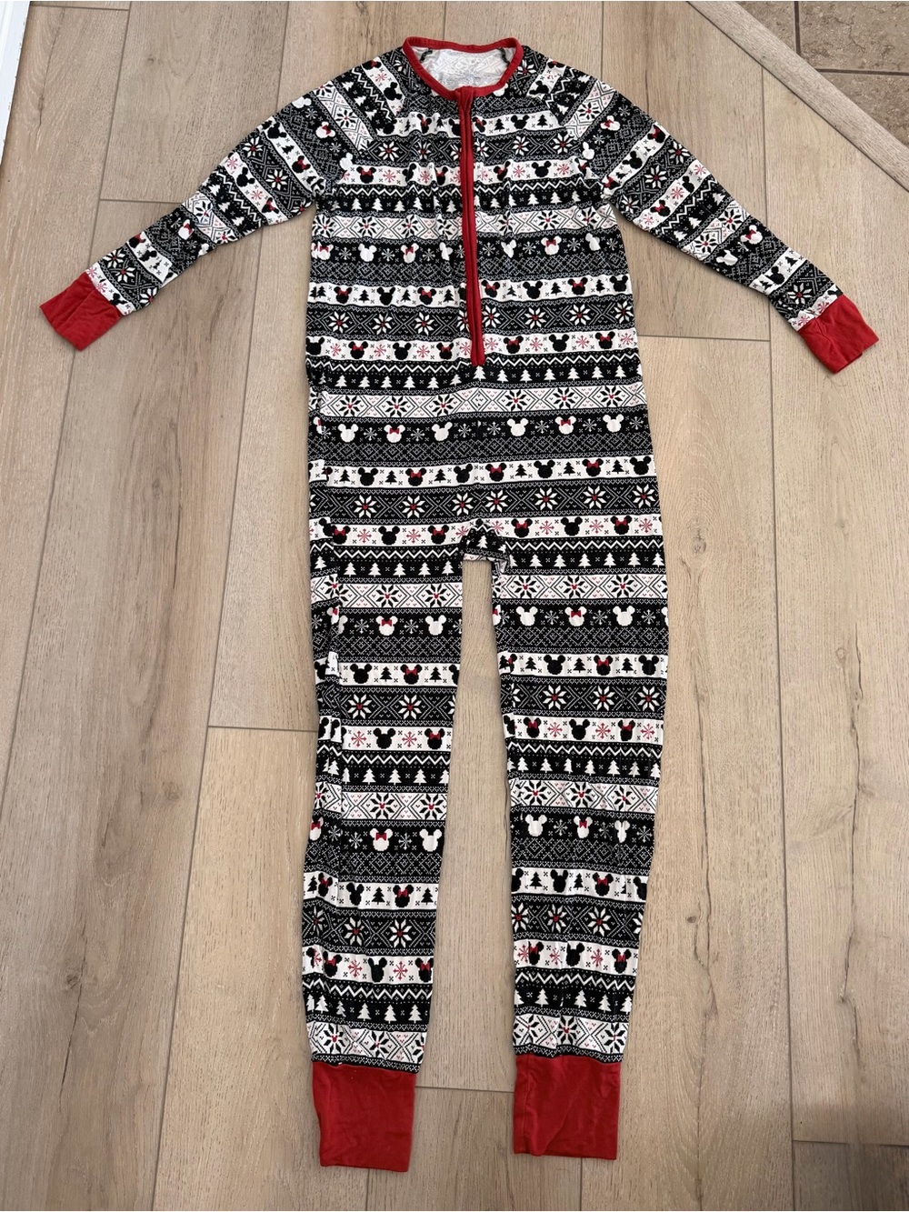 🎄 Little Sleepies Disney Mickey Mouse Holiday Fair Isle Zippy Pajamas